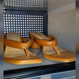 Brown leather sandals